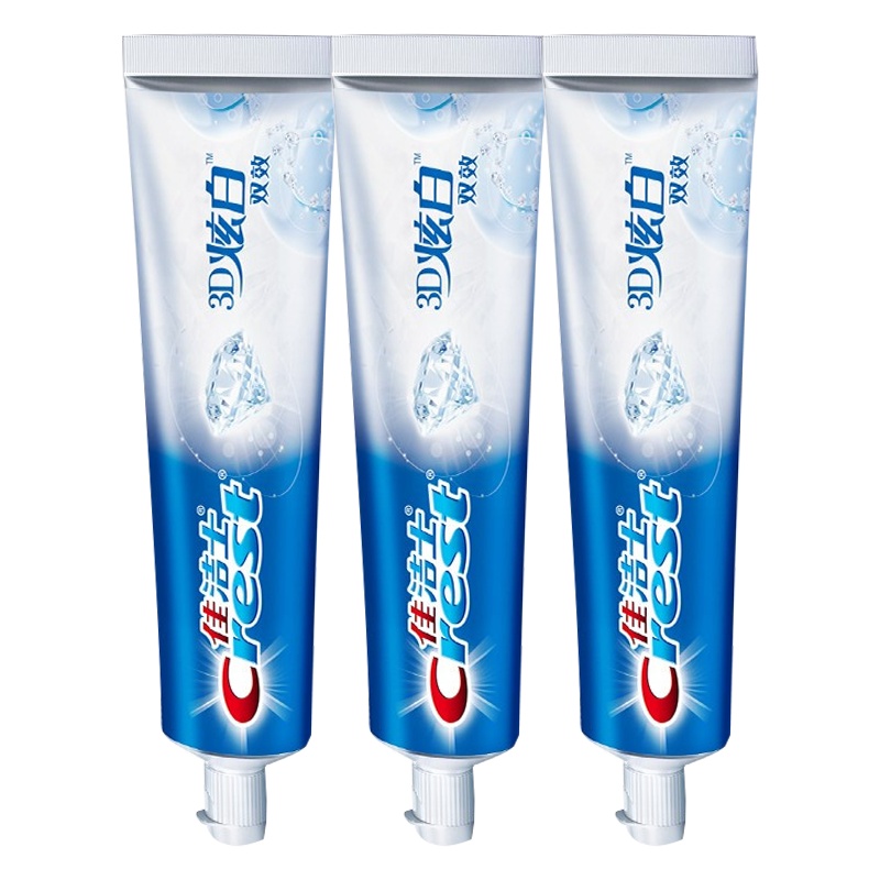 佳洁士牙膏美白3D炫白双效牙膏180g*6 去烟渍淡黄去牙渍 清新口气
