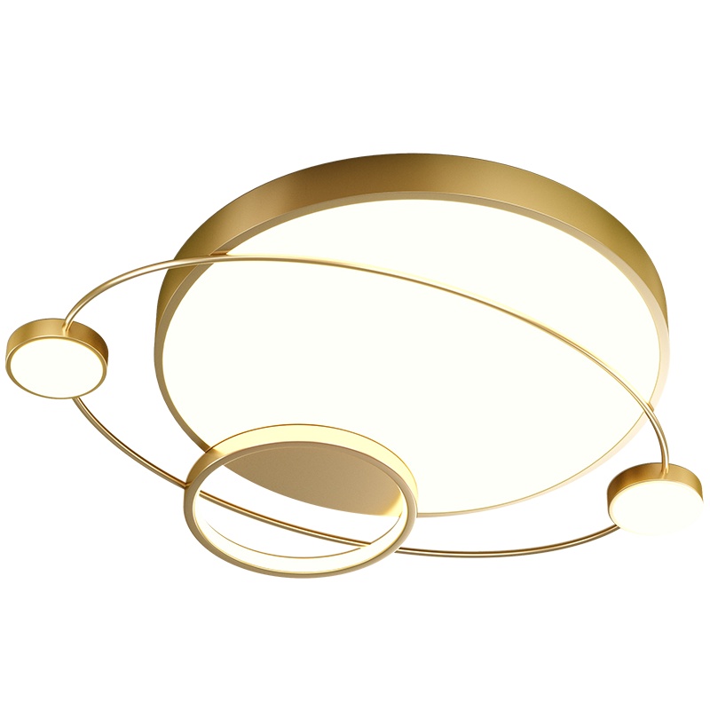 七只蚂蚁2020北欧LED卧室灯圆形马卡龙金色卧室灯创意个性卧室灯2020年新款北欧风简约现代极简灯饰主卧房间吸顶灯JH