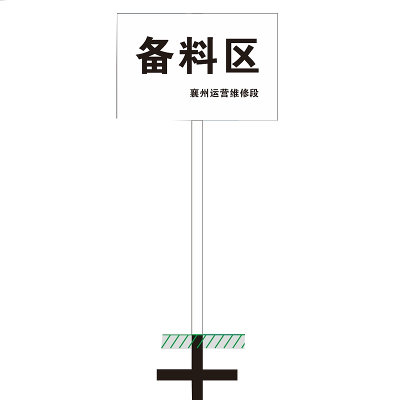 备料区焊接喷塑区域标识牌