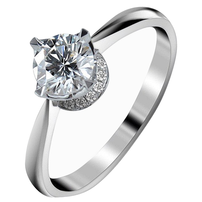 梦克拉Mkela 18K金钻石戒指 60分钻石戒指 F级 钻石女戒 体会