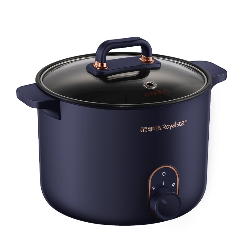荣事达电煮锅宿舍学生锅多功能小电锅小功率电热火锅煮面神器家用电煮锅DZG1517 无蒸笼