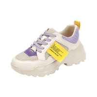 达芙妮2020春新款女INS风撞色厚底运动鞋复古老爹鞋