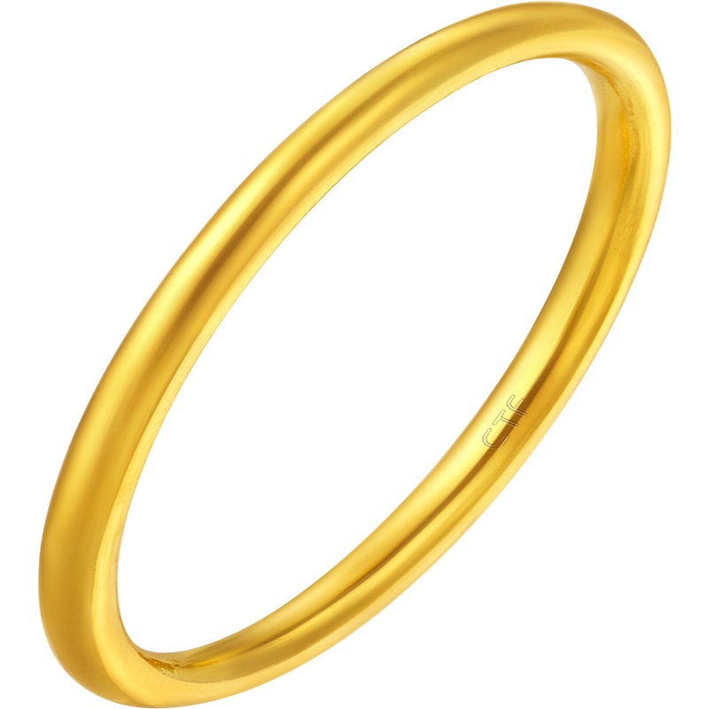 周大福金光圈戒指简约至上婚嫁金戒指计价(工费:108)F217482/EOF1