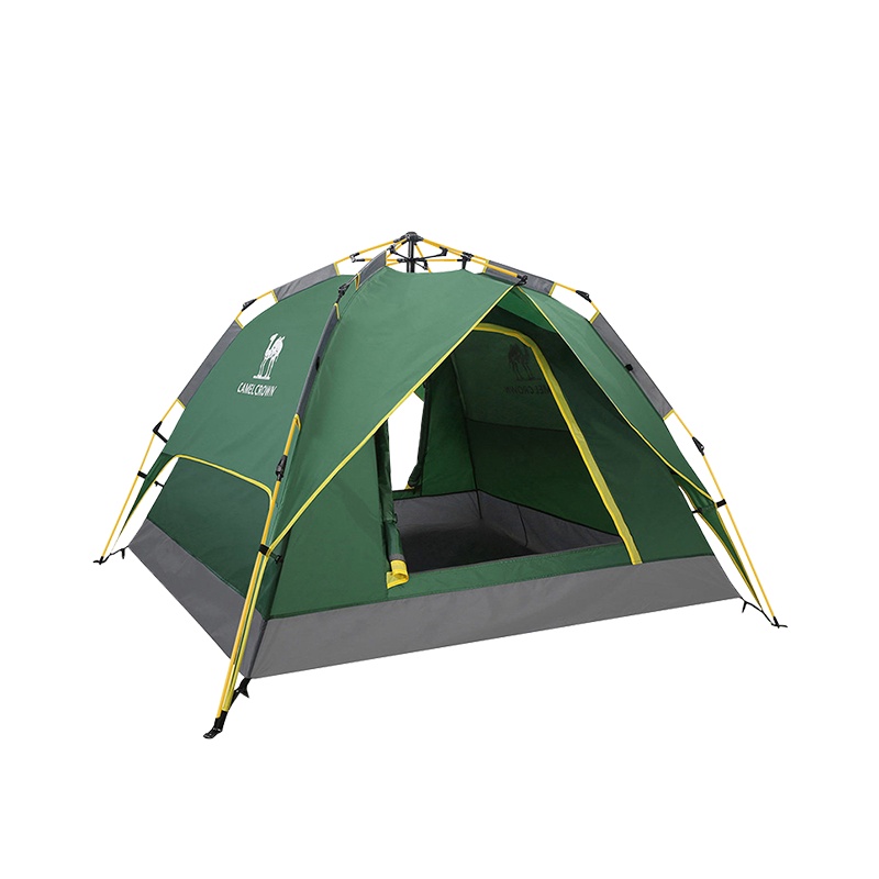 骆驼户外帐篷野营加厚3-4人全自动速开野餐防雨野外露营装备用品