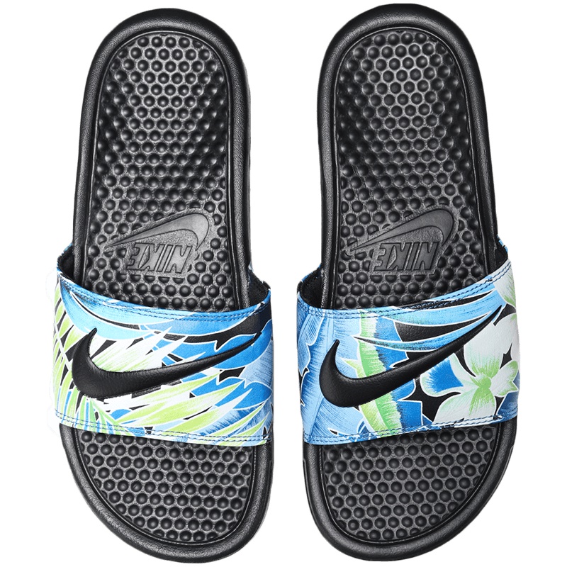耐克女鞋拖鞋时尚花卉潮流一字休闲沙滩凉鞋运动鞋618919