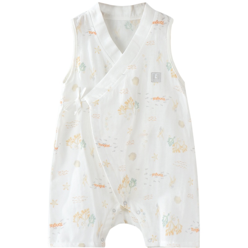 童泰新款夏季婴儿衣服5-24月婴幼儿无袖连体衣男女宝宝纯棉哈衣