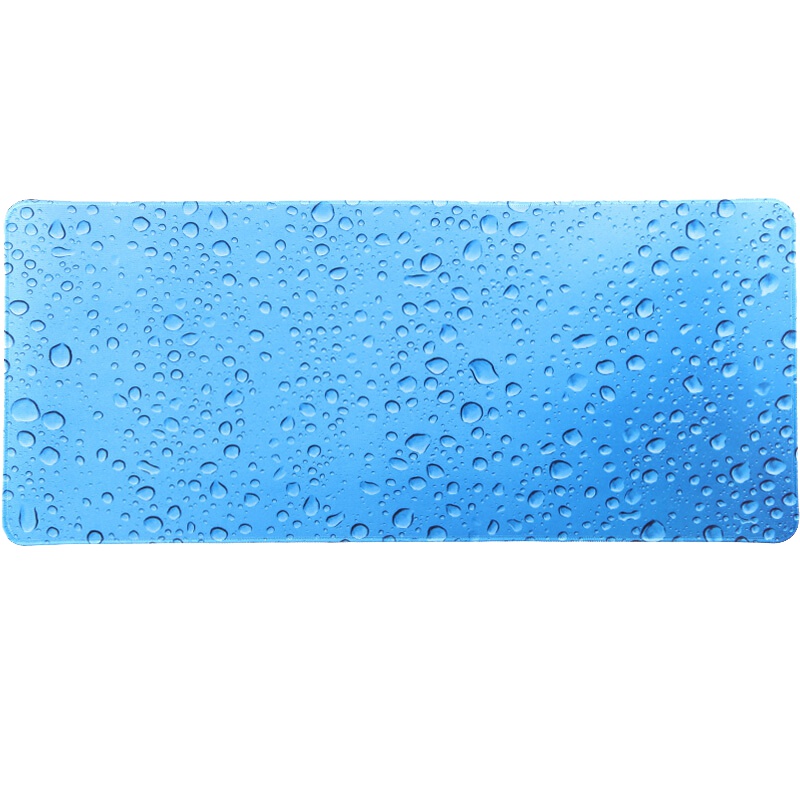 灵蛇 游戏鼠标垫 超大电脑桌垫 加厚办公桌键盘垫 精密包边 防滑 可水洗 P72水珠