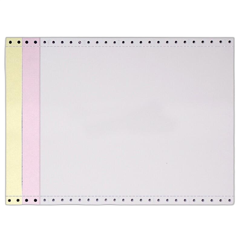 乐活天章彩色电脑打印纸 三联整张撕边(241-3S白红黄)(单位:箱)