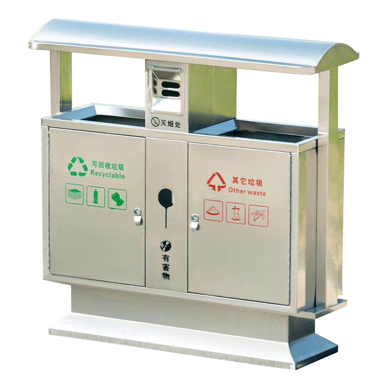 卡质 垃圾桶不锈钢户外垃圾桶果皮箱市政物业公园街道分类垃圾箱室外环卫垃圾桶