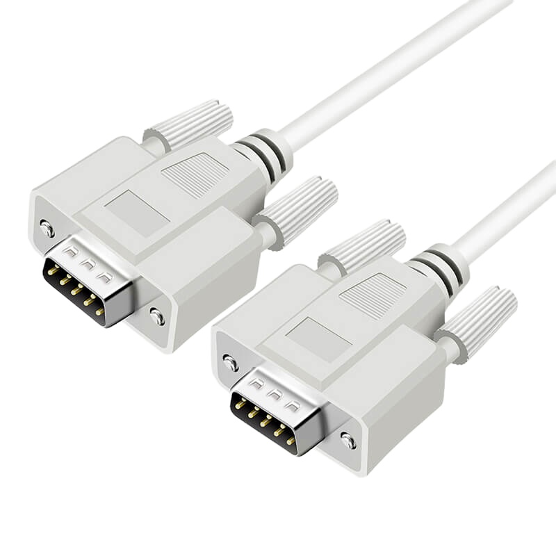 企购优品 rs232串口线db9九针公对公/公对母/母对母直连交叉连接 公对公 直连 1.5m
