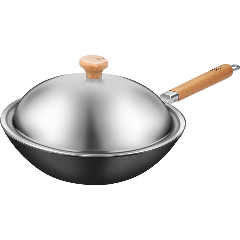 炊大皇(COOKER KING) 炒锅DZAF32JC 家传老铁锅 32CM健康无涂层精铁炒锅