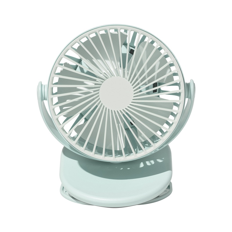 SOLOVE素乐小风扇学生宿舍办公室桌面静音迷你USB夹子风扇便携式手持车载夹式婴儿车床上夹扇 竹簧绿