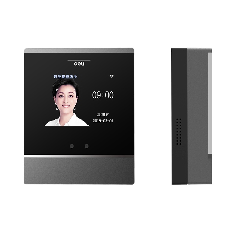 得力(deli) D2 智能企业云考勤机 人脸识别 手机无接触考勤 wifi联网打卡机 APP远程管理(不包 安装)