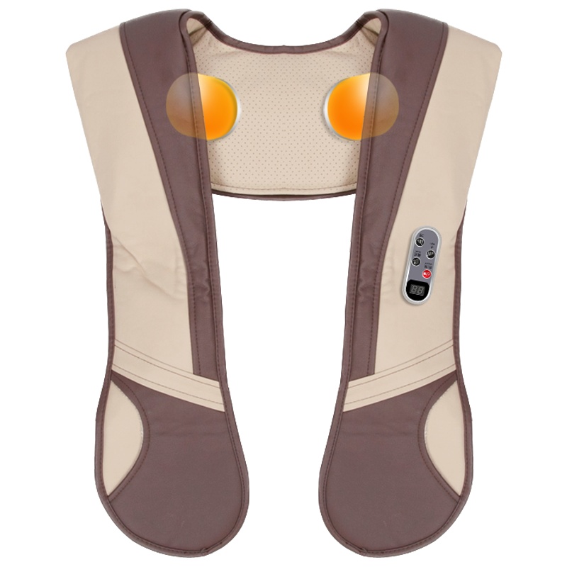 安尚按摩披肩颈椎腰椎强劲力度颈肩背部脖子保健按摩器颈肩乐温感热敷加长带插袋叩击敲击捶打按摩器疏通仪按摩锤按摩棒送爸妈礼物