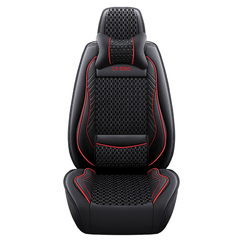 夏季冰丝汽车坐垫昂科威探岳本田CRV XRV URV名爵ZS缤越长安CS75马自达CX4享域君威四季通用全包围皮革座垫套