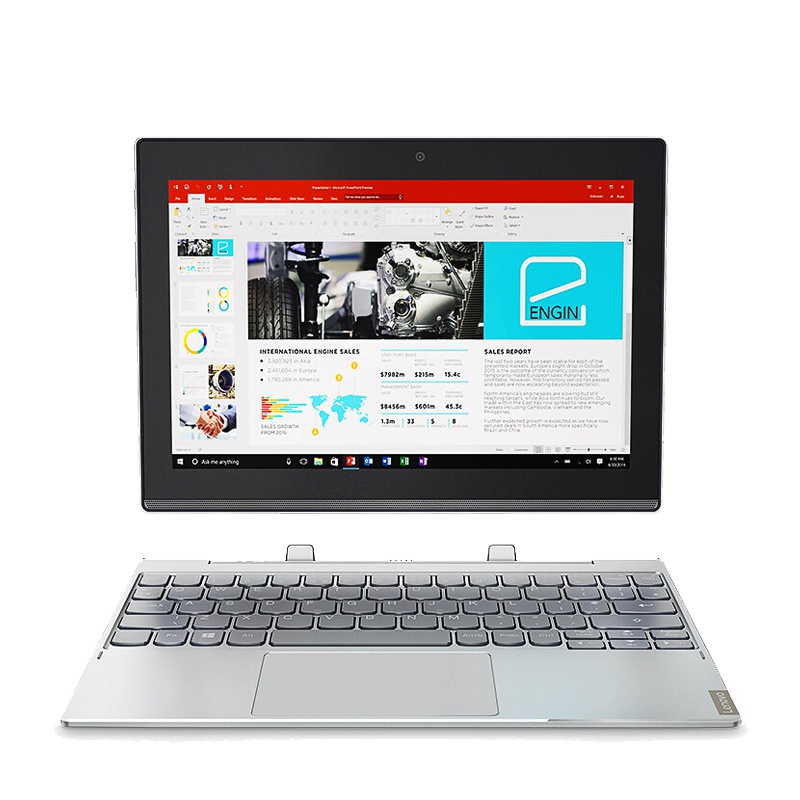 联想(Lenovo)MIIX320 10.1英寸二合一轻薄触控平板电脑（Z8350 4G 64GB WIN10 银色）商务办公 学习家用 企业采购 影音娱乐