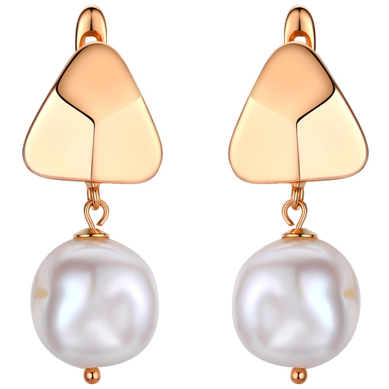 佰色传情巴洛克耳环新款潮法式异形复古耳坠超仙耳扣珍珠耳饰