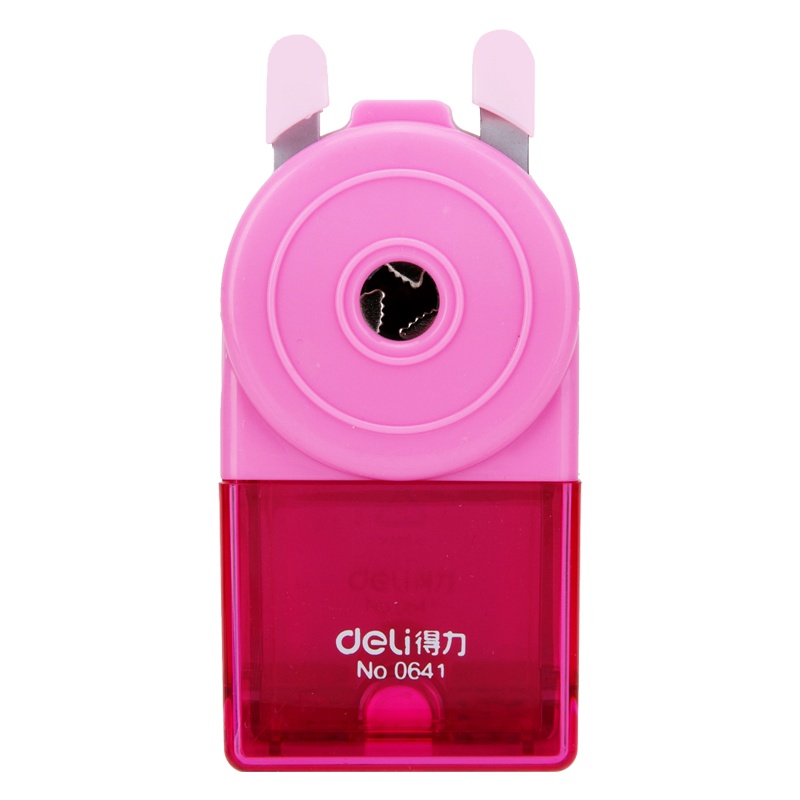 得力卡通削笔机削笔器卷笔刀刨笔刀儿童用学生手摇安全多功能铅笔刀转笔刀三角铅笔转笔机可爱造型自动0641FEN