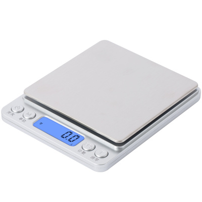 蓉城厨房秤克称0.1g电子称重电子秤食物珠宝秤烘焙家用食品中药秤微型天平克重秤 2kg/0.1g中文双盘