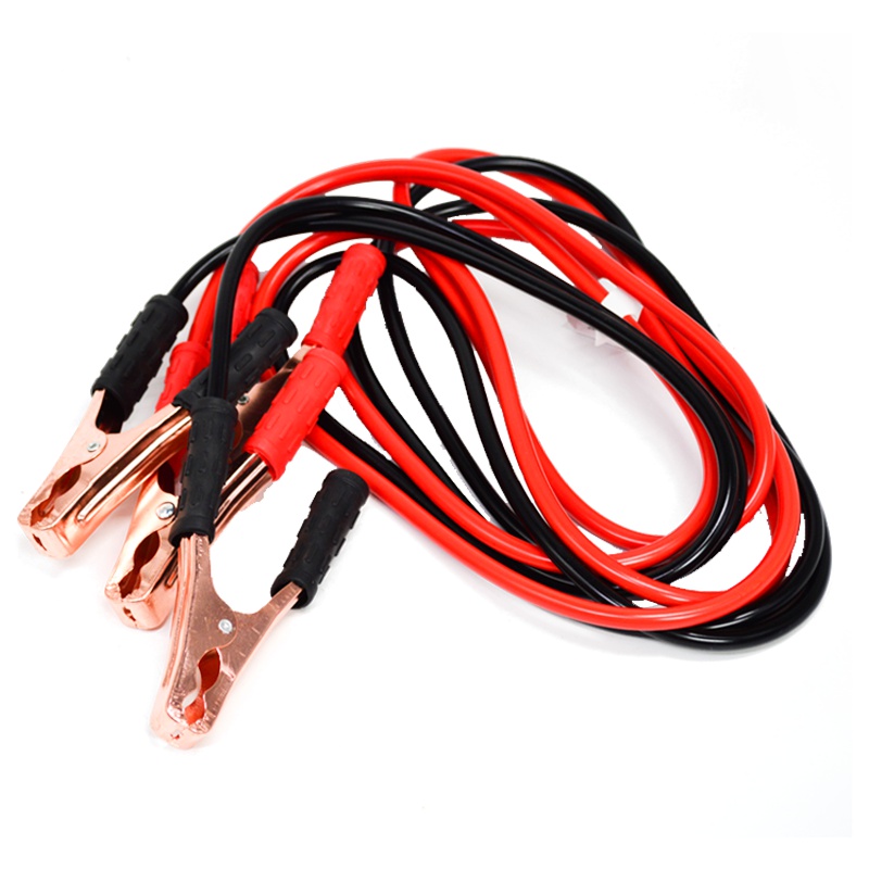 尤利特汽车搭火线电瓶线过江龙电瓶夹子连接线鳄鱼夹铜包铝搭电线救援组套通用电瓶线长3米YD-019060