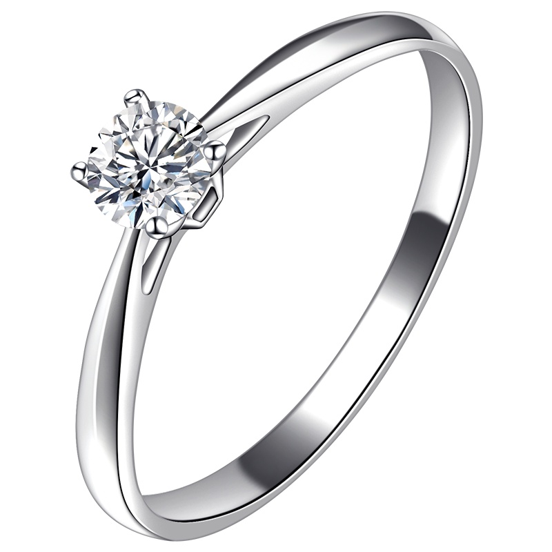 梦克拉 18K金钻石戒指 30分钻戒女 求婚戒指结婚钻戒女戒 海枯石烂