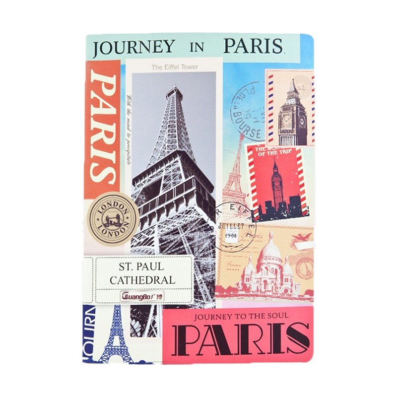 广博(GuangBo)FB60011怀旧复古踏线本8本 B5/40张软抄本 记事本笔记本子 笔记本/记事本