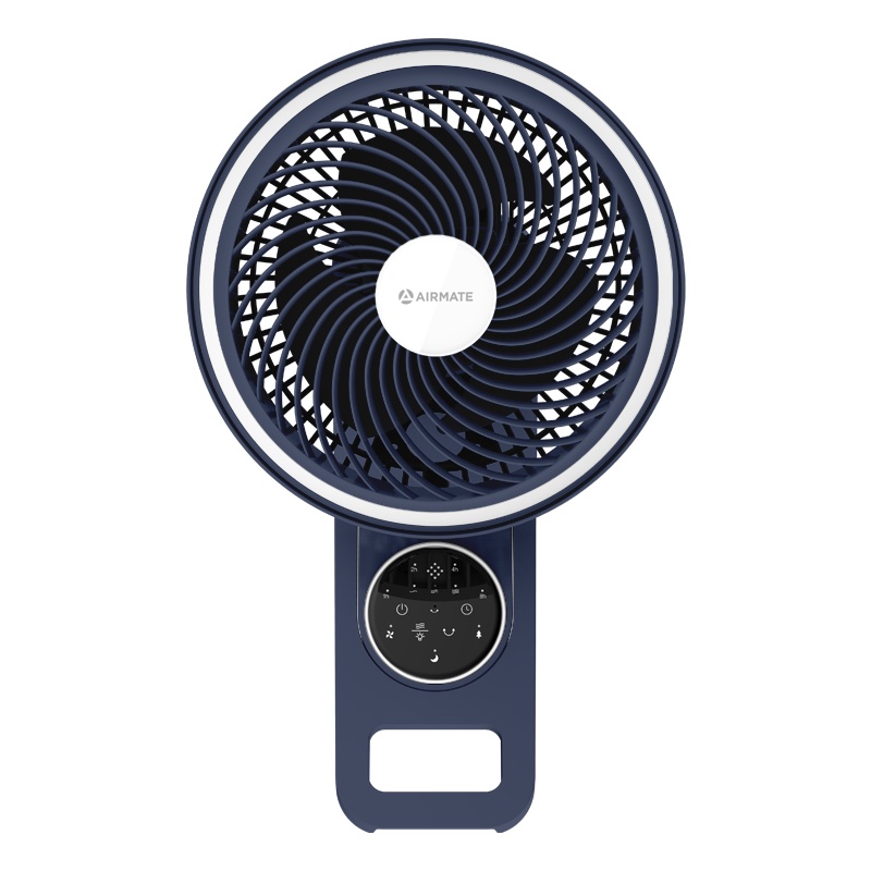 艾美特壁挂循环扇壁扇电风扇家用壁挂式省电节能涡轮风扇墙壁风扇小型可免打孔 遥控款FW18-R3