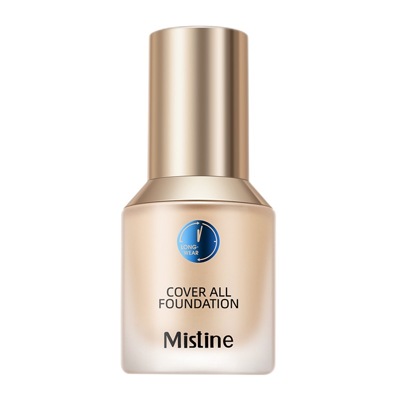 Mistine蜜丝婷小蓝盾粉底液干油皮遮瑕持妆保湿控油定妆粉底液粉底霜 LF110-白皙中调 30g
