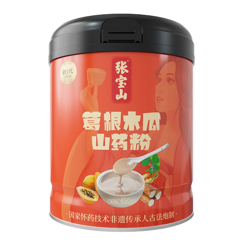 张宝山葛根木瓜粉450g营养五谷杂粮禅食粉早餐代餐谷物粉