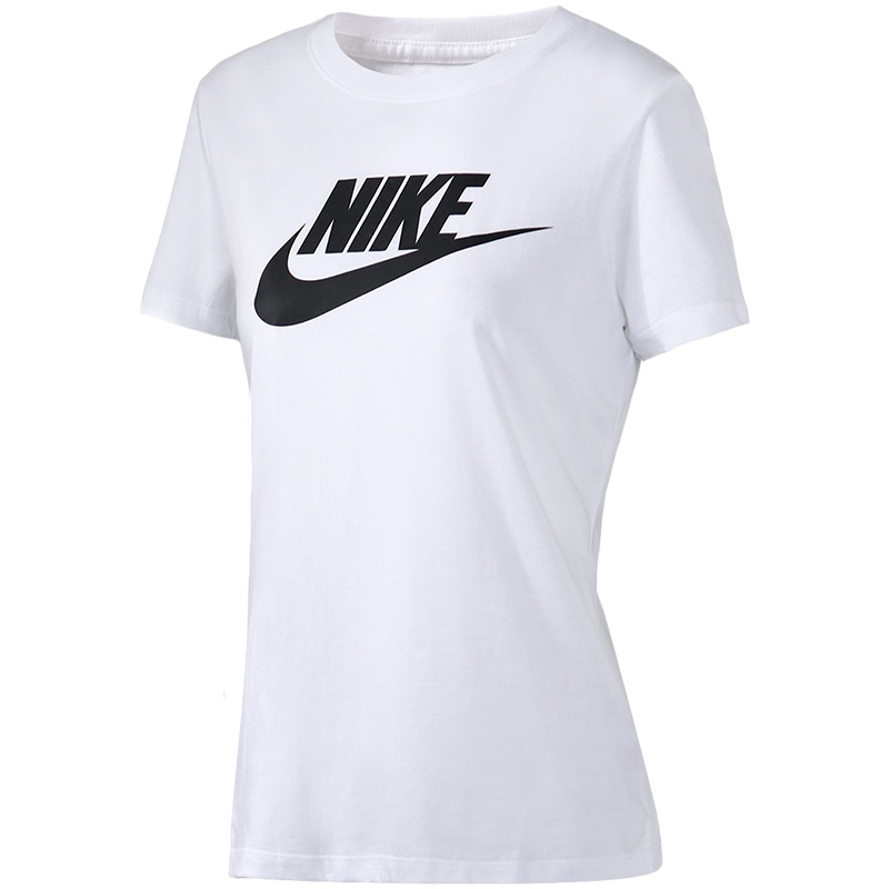NIKE耐克女装短袖T恤经典简约圆领针织休闲运动服BV6170-100