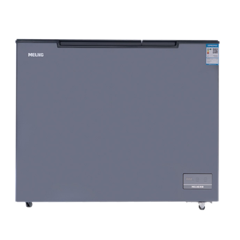 美菱(MELING)BCD-212DTEB 212升电控玻璃冷藏冷冻顶开门冰柜