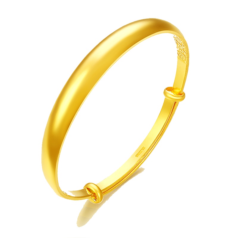 金一 足金999 窄而厚活口 推拉天元手镯 女士黄金手镯送妈妈送爱人 (计价)AAE013