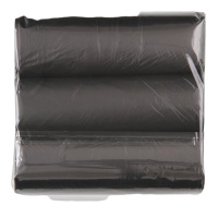 得力(deli)3卷(90只)点段式加厚垃圾袋45*55cm 黑色33067