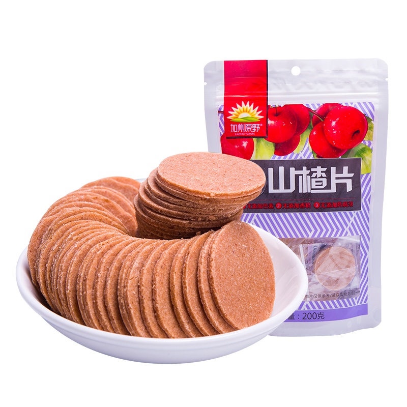 [苏宁超市]加州原野 山楂片200g 休闲零食特产小包装果脯山楂卷山楂蜜饯