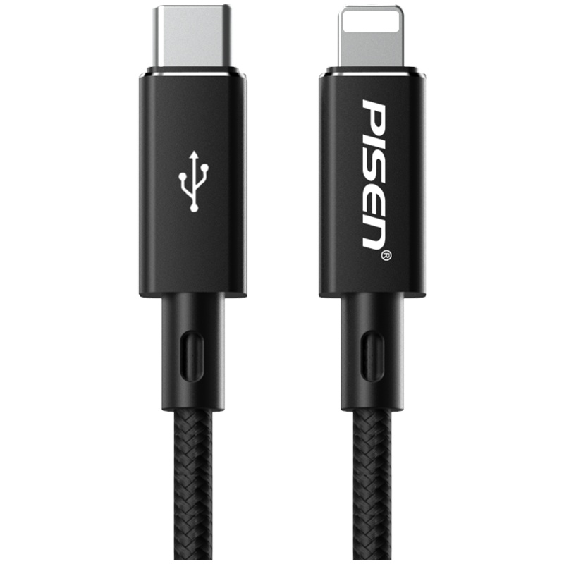 品胜苹果PD数据线快充 iPhone11Pro/Xs/XR/8P手机充电器线编织线Type-C to Lightning