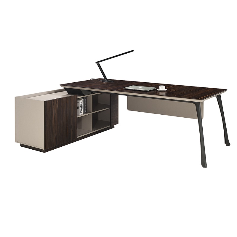 DYUANS 东原荷西胡桃系列2.4米办公桌行管桌A5724(左)