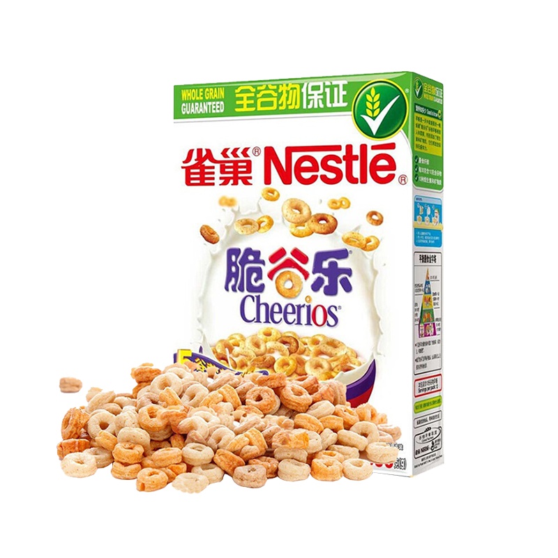 雀巢(Nestle) 脆谷乐 麦片 非油炸 五谷膳食纤维 高钙 小圈圈 即食 营养谷物早餐300g