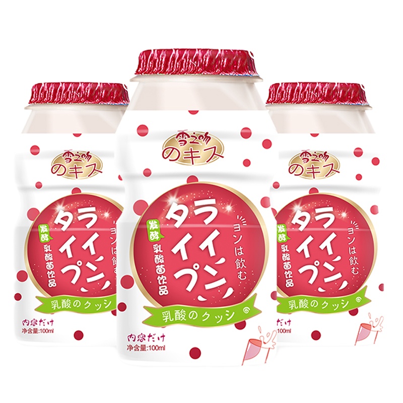 雪之吻乳酸菌饮品 草莓味(100ml*4瓶/排,10排/箱 整箱起售)