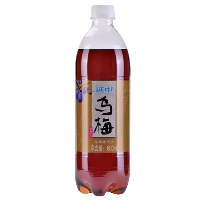 延中 乌梅味汽水600ml * 4瓶装 碳酸饮料汽水饮品 (新老包装交替发货)