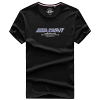 JEEP吉普短袖t恤男士宽松圆领T恤透气运动大码男装半袖上衣大码潮