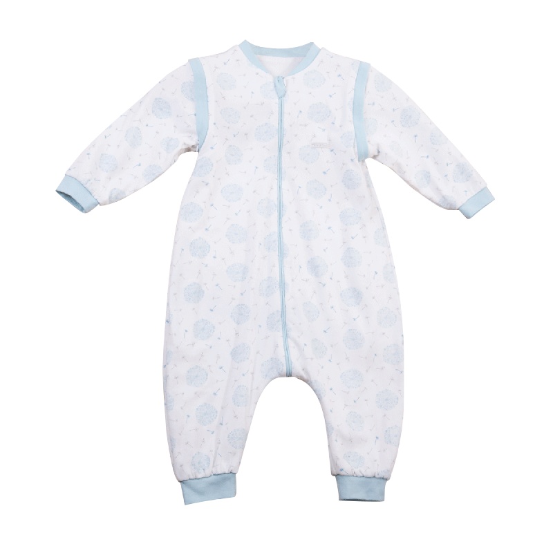 俩个宝宝婴儿睡袋春夏季宝宝纯棉睡袋四季通用防踢被双层棉分腿款幼童0-6岁