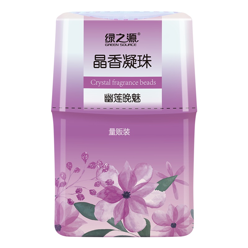 绿之源 晶香凝珠400g幽莲晚魅室内卧室新车芳香球除异味卫生间厕所除臭剂清香去味空气清新剂Z-3609