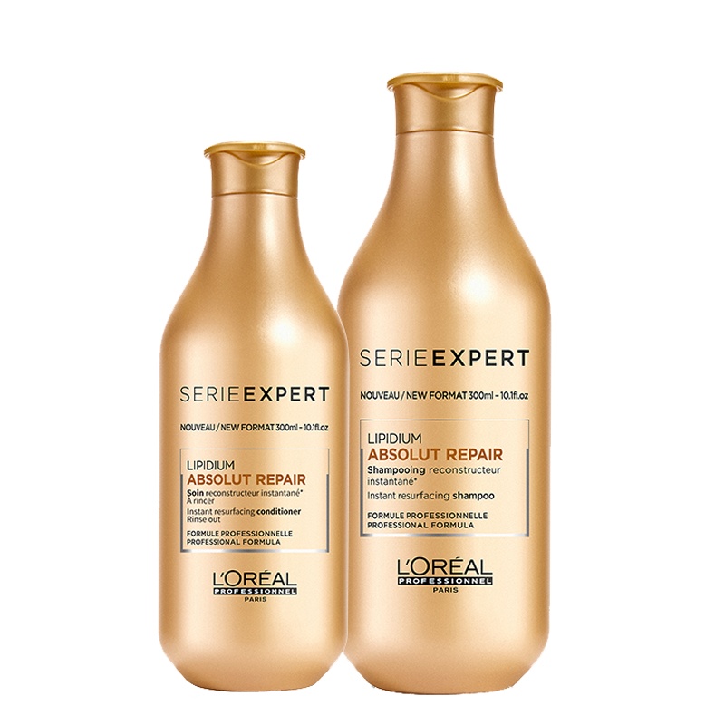 欧莱雅专业沙龙洗护致臻赋活烫染受损修复洗发水洗发水300ml+护发素200ml