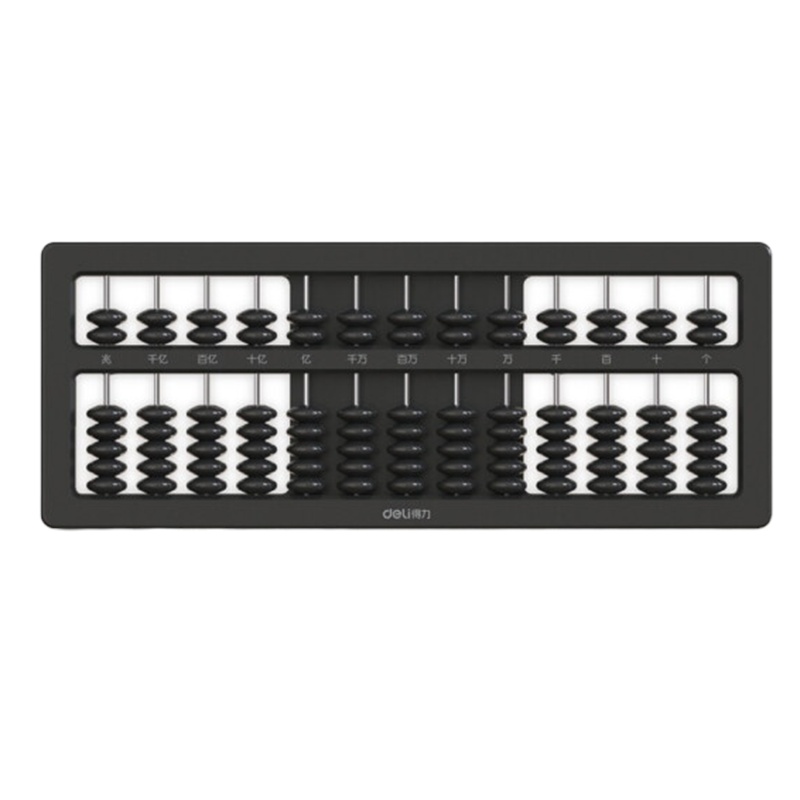 得力(deli) 74323A 小学生算盘 小学一二年级7珠13档算盘 珠心算算盘数学教具