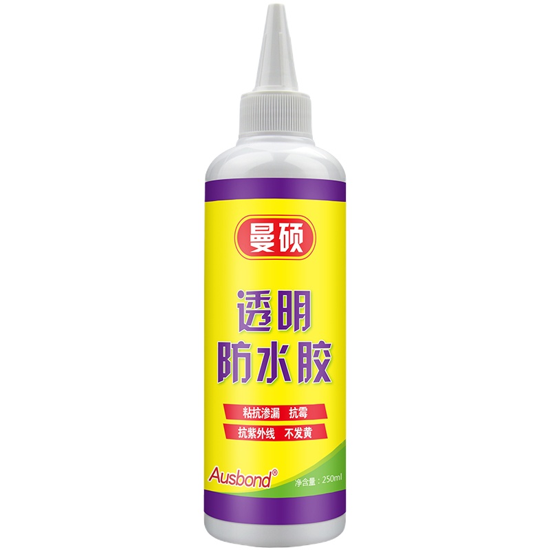 透明防水胶卫生间厕所免砸砖漏水堵漏胶外墙屋顶补漏细缝胶补缝剂 250ml 单瓶装
