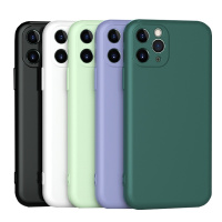 ESCASE 苹果11promax手机壳 iphone11promax保护套液态硅胶保护壳全包镜头防摔超薄男女款 优雅黑