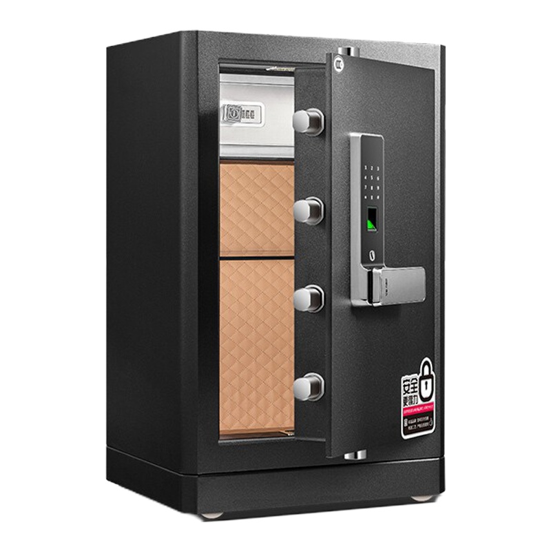 Zs-得力(deli)4117黑色保险柜防盗柜式全钢保管箱 指纹电子密码保险箱