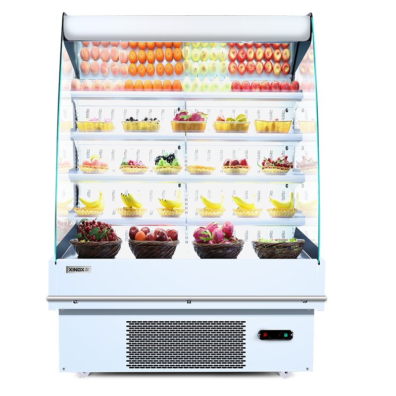 星星(XINGX) 620升 超市风幕柜 展示柜冰柜 保鲜柜 水果蔬菜冷藏柜 IVMC-1.5-10020WB