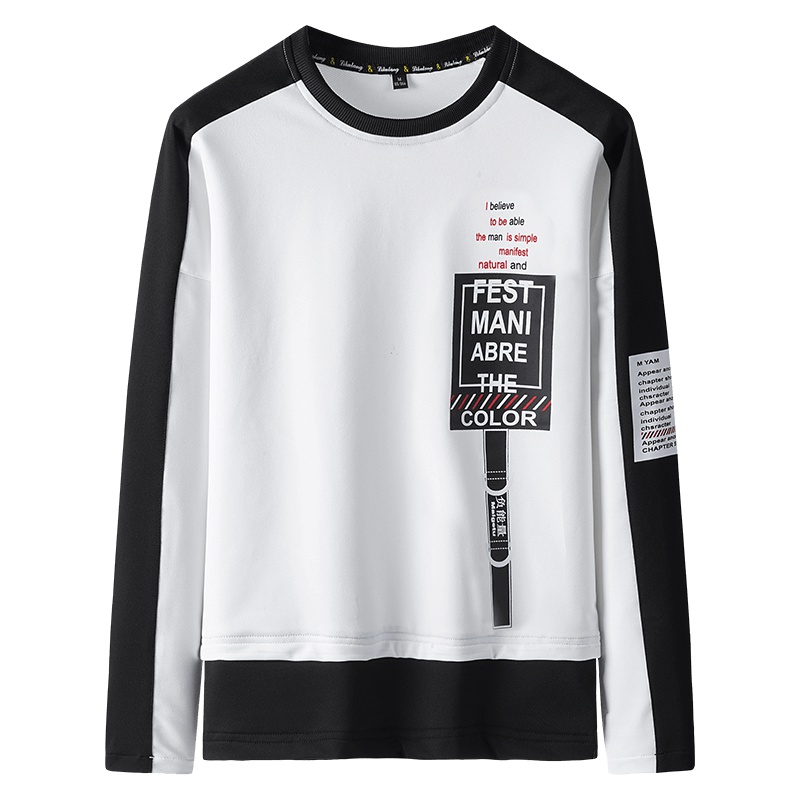 稻草人(Mexican)圆领卫衣男潮春秋款宽松ins潮流嘻哈学生男士外套春秋装上衣服