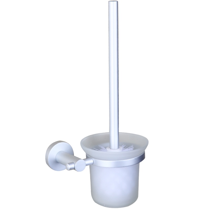 太空铝马桶刷套装家用挂墙式马桶杯卫生间加长无死角浴室挂件